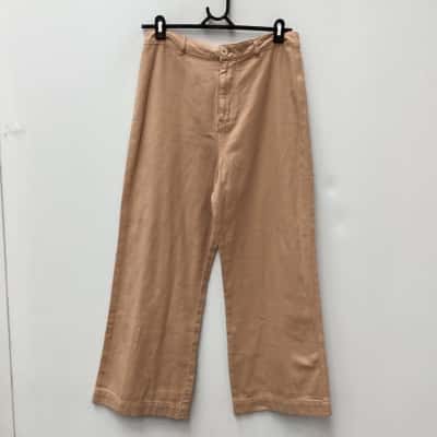 Assembly Label Womens  Size 10 Wide Leg Pants Cream / Natural 