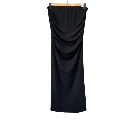  Unison Womens  Size S Ruched Maxi Skirt Black  