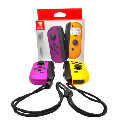 Nintendo Switch Joy Con Controller Pair - Neon Purple Neon Orange In Box With Instruction Booklet  (small elec)