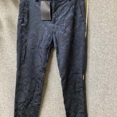 Zara Womens Textured pants, BNWT,Size XS Black  / Navy Blue 