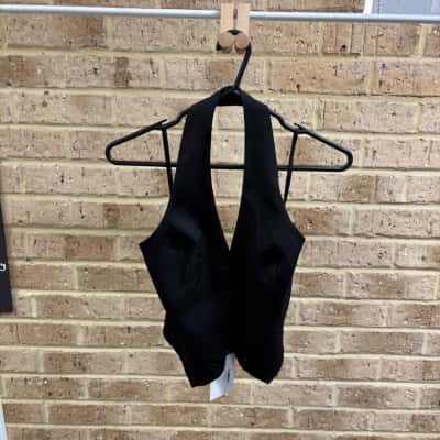 Saints + Secrets Womens black halter top Size 14 
