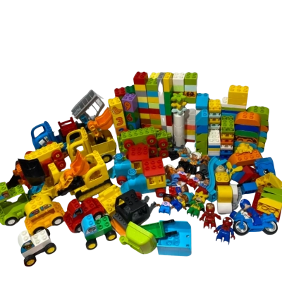 3.450 Kg Of Lego Duplo Blocks + 2x Large Green Duplo Boards (not included in Duplo weight) 