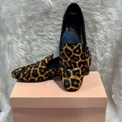 Hugo Sheppard Womens  Size 42 Loafers Animal print 