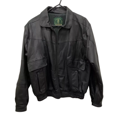  Mens Redwood  Size L Leather Jacket Black  
