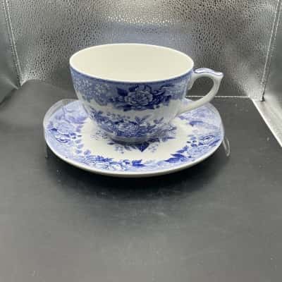 Spode Blue Room Blue Rose Grande Cup & Saucer Set