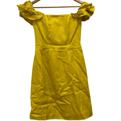 Bardot Womens  Size 6 Off The Shoulder Dress Yellow 