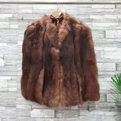  Womens  Size One Size Fur Cape Brown 