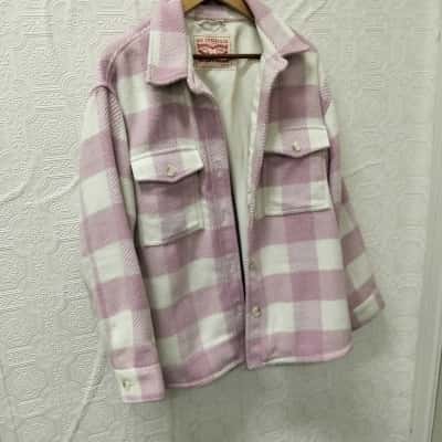 Levi Strauss & Co. Womens Jacket Size XL Pink  / White GUC