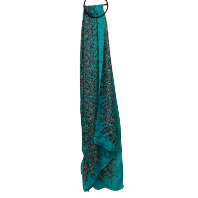 Roberto Cavalli Silk Scarf Blue / Floral / Red 