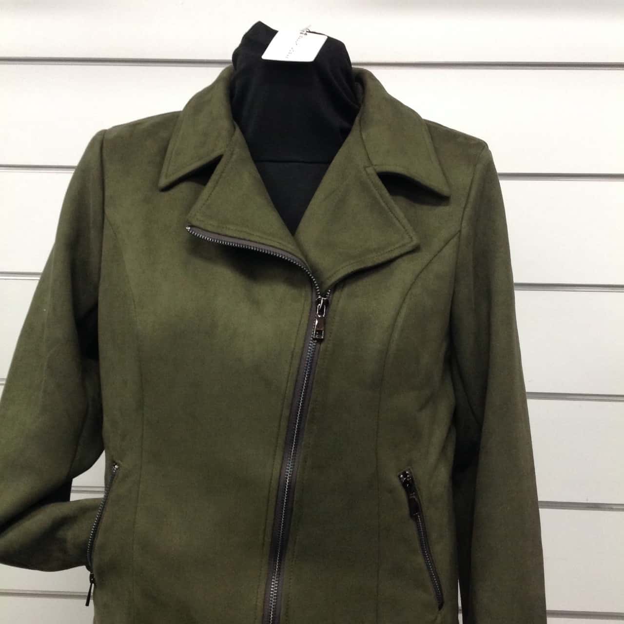 Womens Size S Select Coats & Jackets Types Olive Green with zip Detail ...