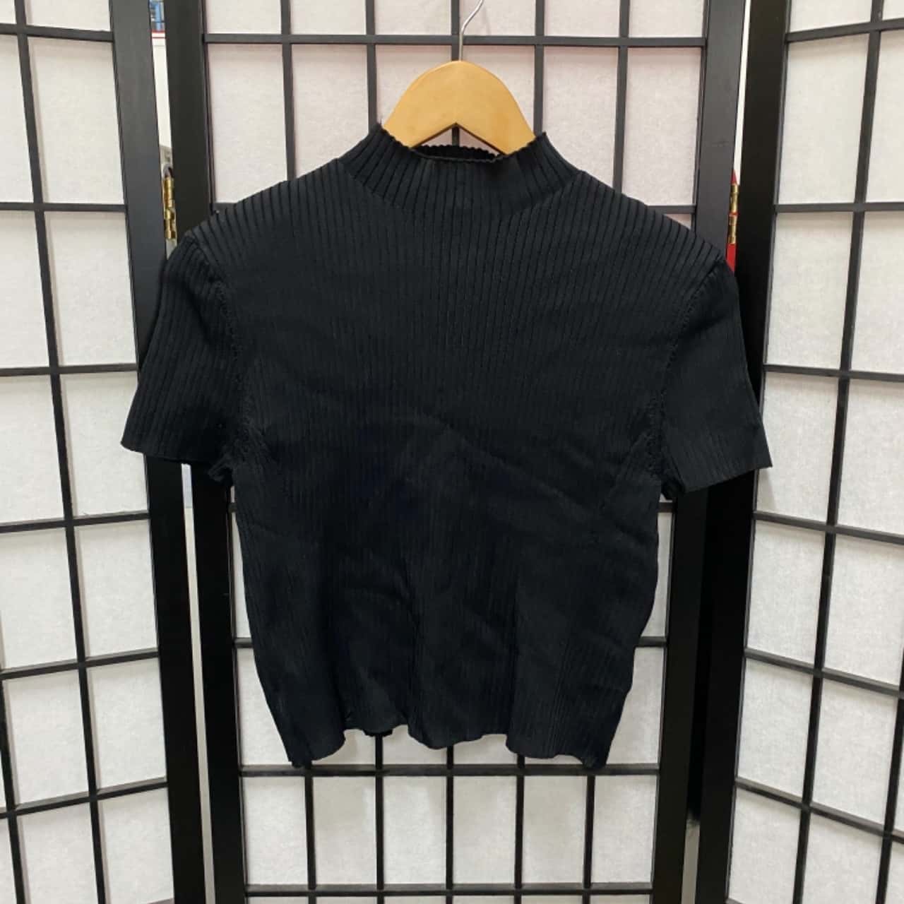 zara knit short sleeve top