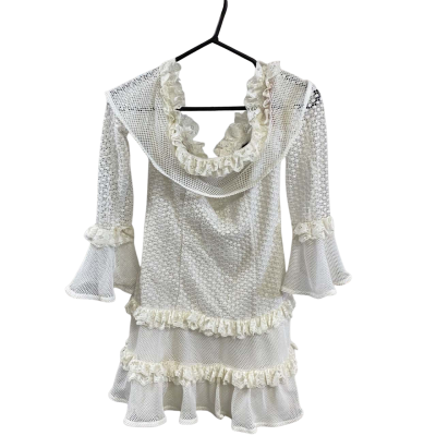 Mossman Womens long sleeve white dress Size 10 