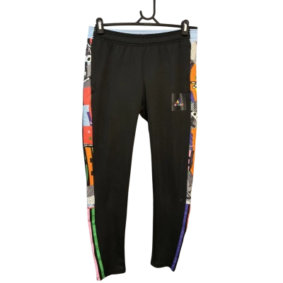 Adidas Womens  Size S Track Pants Black  / Blue / Multicoloured 