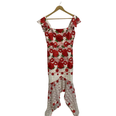 Mossman Womens  Size 12 polyester & elastane ‘Roses Are Red’ dress