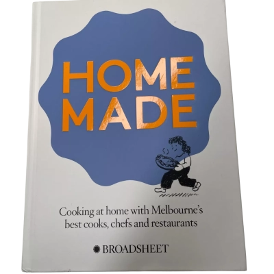 Home-made broadsheet hardcover cookbook