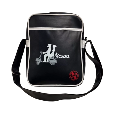Vespa Vegan Leather Crossbody Shoulder Bag with Graphic Print