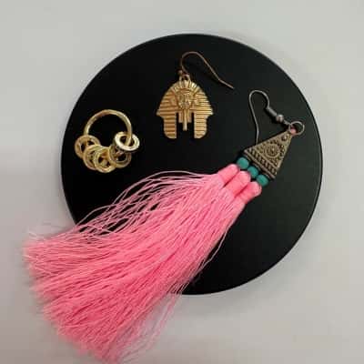 Trio Egyptian Themed Earrings 