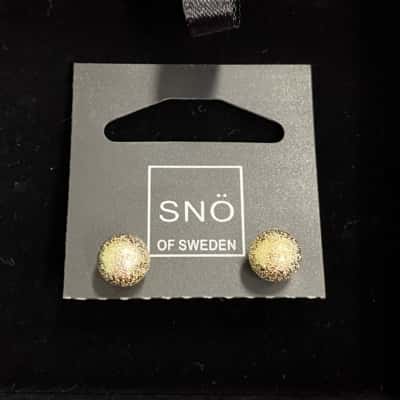  Womens Sno of Sweden “Lynx” Stud Earrings in Box