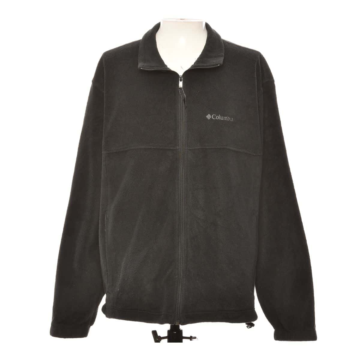 Columbia Mens Size XXL Fleece Zip Jacket Black(s)