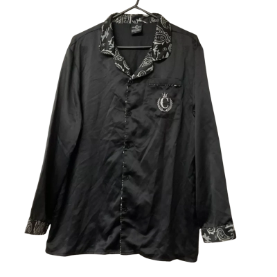  Culture Kings Mens Size M/L Pyjama Shirt Black  