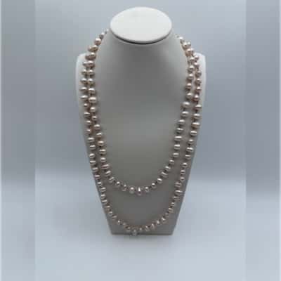 Beautiful Long Strand Pearl Necklace 