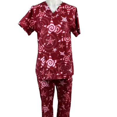 Scrubs with Love : Starry Night Scrub Set - Pink Size S