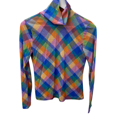 Gorman Womens  Size 8 Polo Shirt Checked / Multicoloured 