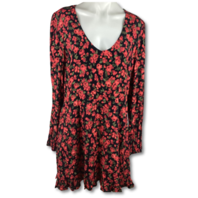 Sportsgirl Floral Dress - Black Rose Size 14