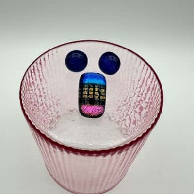 Dichoric Glass Pendant & Earring Set