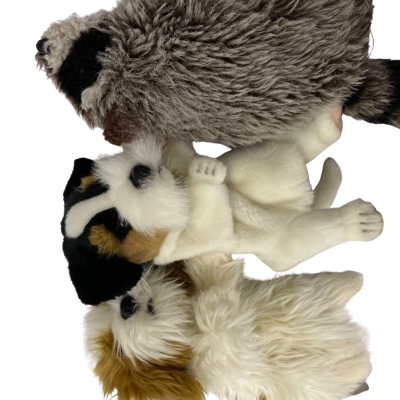 3x Animal Hand Puppets 