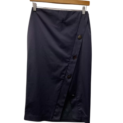Veronika Maine Womens  Size 8 Pencil Skirt Navy Blue 