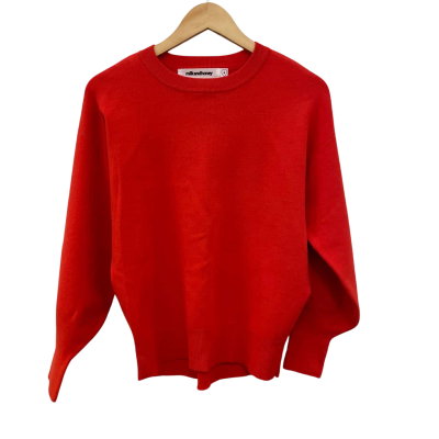 Milk & Honey Womens  Size 8 Crew Neck Jumper Red 