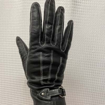 Odel  Womens  Size XXS Leather Gloves Black  