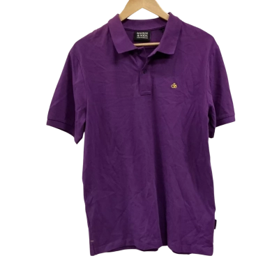 Scotch & Soda Mens Size L Polo Shirt Purple