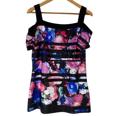 Frank Lyman Womens Floral Top Size 16