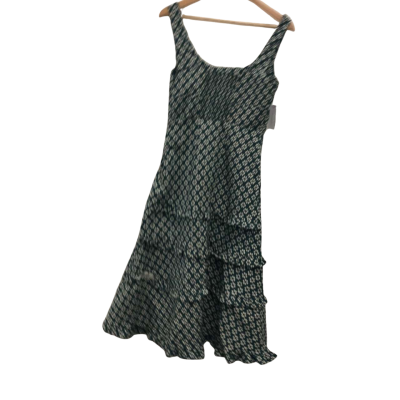 Anthropologie Womens  Size Petite / XS Midi Dress Green / White BNWT$170 USD