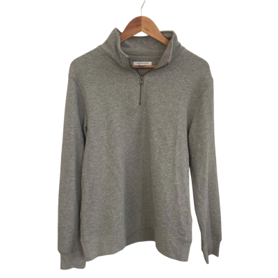 David Jones Size S Quarter Zip Jumper Grey 