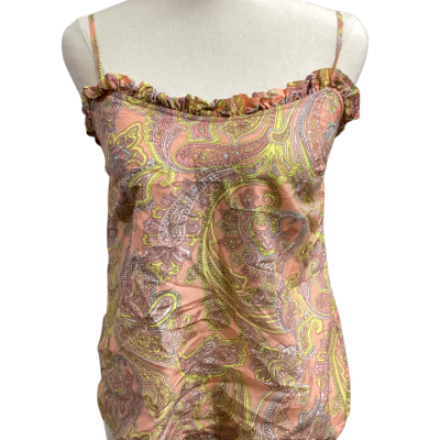 Tigerlily top  Size 6 Pattern / Peach / Pink  / White / Yellow 