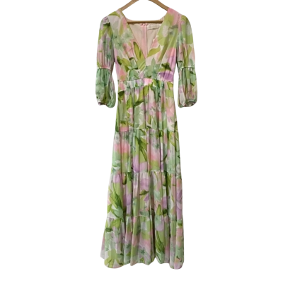 Gingham & Heels Womens  Size 8 Floral Dress Multicoloured 