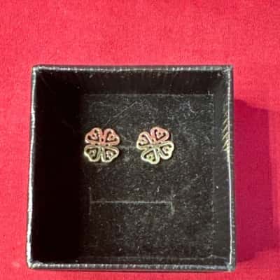  Women's Four Leaf Clover Stud Earrings 