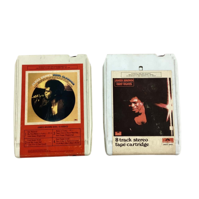 Lot of 2x James Brown 8 Track Tapes (Hot Pants & Soul Classics)