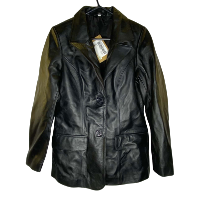  Vicenza Two Button Womens Blazer Size S Black  