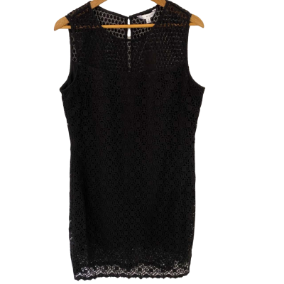 W. Lane Womens  Size 14 Panel Lace Dress Black  