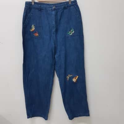 Dangerfield Embroidered Butterfly Jean