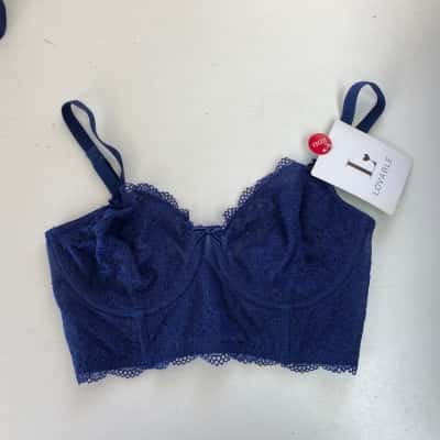Lovable Medieval Blue Long Line Bra Size 8 DD