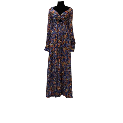  Mulla Womens Size L Long Sleeve Maxi Dress Floral / Multicoloured 