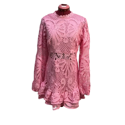 Showpo Womens  Size 12 Casual Dress / Long Sleeve Dress Pink  