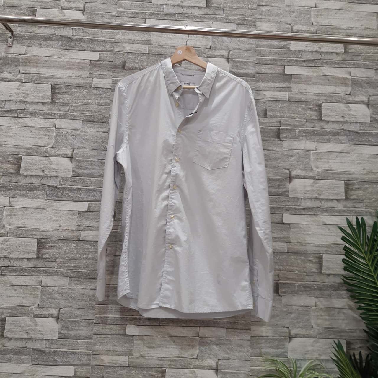 MADDOX Mens Size L Long Sleeve Shirt Grey maddox-mens-size-l-long-sleeve-shirt-grey