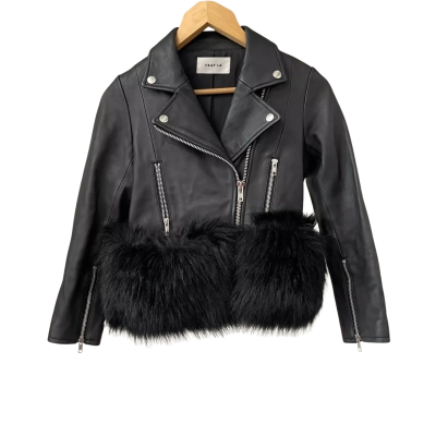 FRAY I.D Sheep leather women double riders jacket