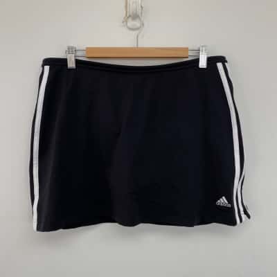 Adidas Black White Team S Skort Size 16 